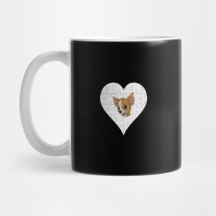 Chihuahua Heart Jigsaw Pieces Design - Gift for Chihuahua Lovers Mug